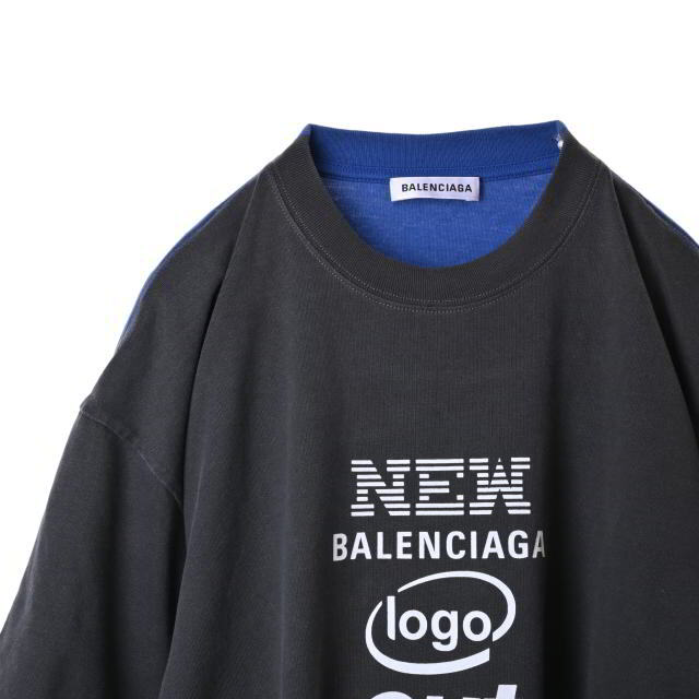 Balenciaga(バレンシアガ)のBALENCIAGA ロゴプリント ドッキング カットソー メンズのトップス(Tシャツ/カットソー(七分/長袖))の商品写真