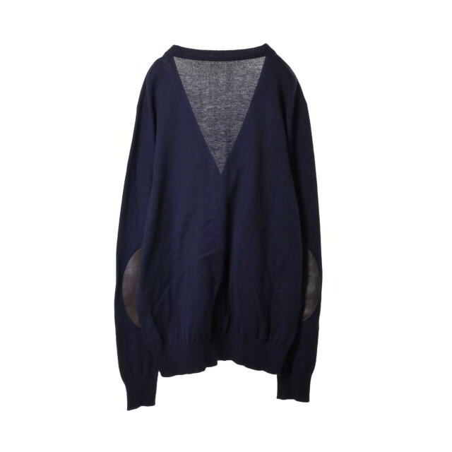 Maison Margiela エルボーパッチ ウール カーディガン Maison Margiela エルボーパッチ ウール カーディガン