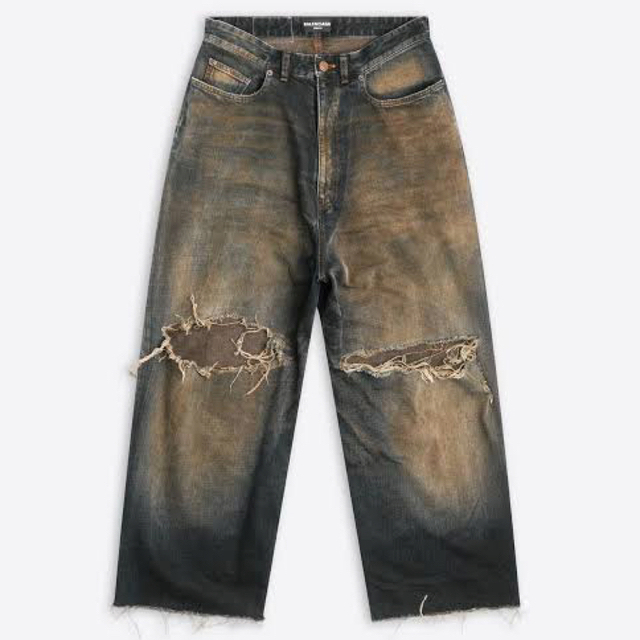 リアル Balenciaga jeans skater destroyed balenciaga - デニム