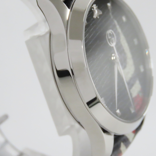 グッチ 腕時計 YA1264007A 126.4　キングスネーク 黒文字盤 メンズ Ts759221