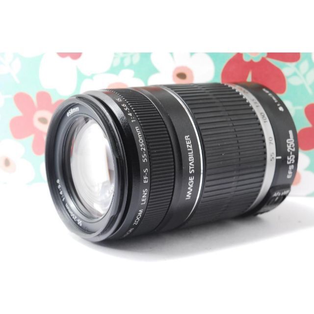 ❤Canon EF-S 55-250mm F4-5.6 IS❤手振れ補正❤望遠❤フロントキャップ