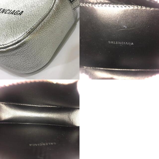 Balenciaga(バレンシアガ)のバレンシアガ BALENCIAGA エブリデイ カメラバッグ 552372 ロゴ XSサイズ ショルダーバッグ レザー シルバー レディースのバッグ(ショルダーバッグ)の商品写真