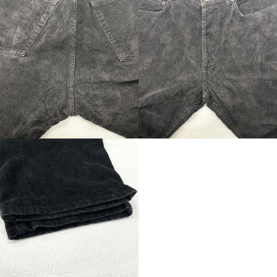 マルボロ クラシックス Marlboro Classics ベロアパンツ テーパード 無地 サイズ:W34 L29.5 チャコール系 MADE IN ITALY 【中古】別珍 ベッチン CLUB MONACOベロアパンツ 34表記 ボタン欠品