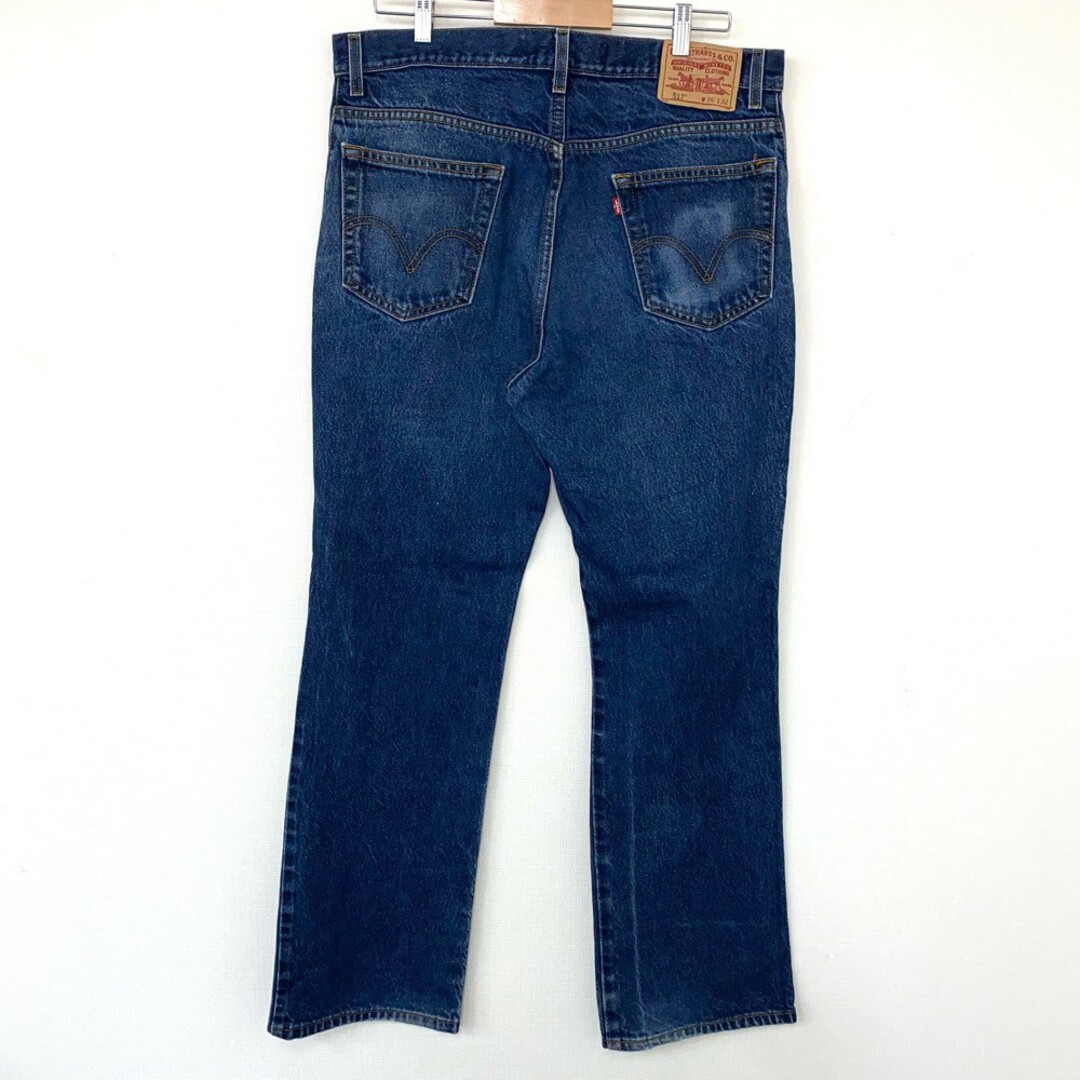 リーバイス Levi's 517 デニム パンツ ブーツカット ヒゲ 濃いめ インディゴ サイズ：W36 L32 古着 【中古】BOOT CUT  Levis