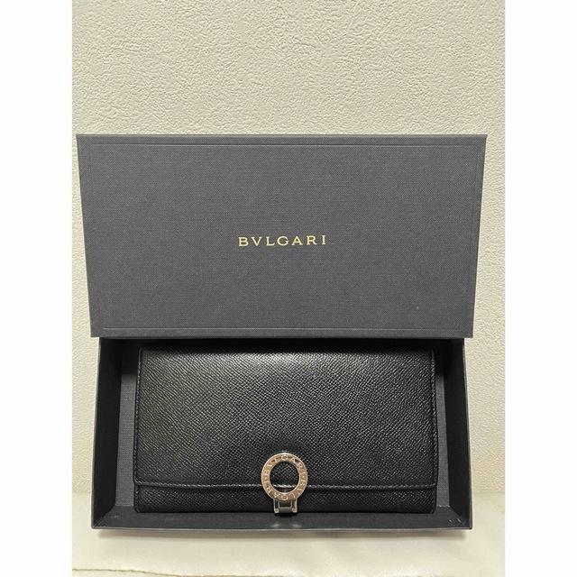 BVLGARI ブルガリ BB ロゴクリップ 二つ折り長財布 30412 黒 | フリマアプリ ラクマ
