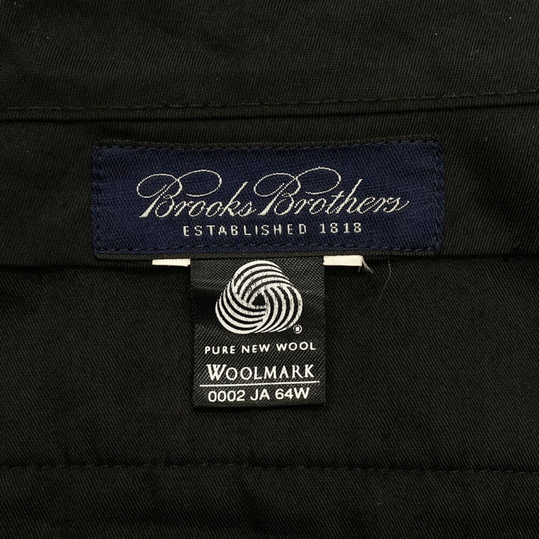 ブルックスブラザーズ BROOKS BROTHERS ウール スラックス ツータック テーパード パンツ チェック柄 サイズ:W33 L29 チャコールグレー 【中古】