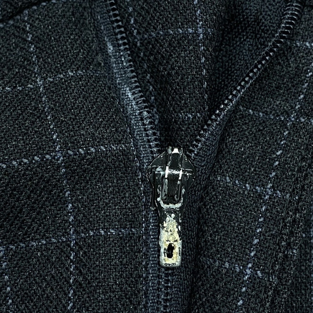 ブルックスブラザーズ BROOKS BROTHERS ウール スラックス ツータック テーパード パンツ チェック柄 サイズ:W33 L29 チャコールグレー 【中古】