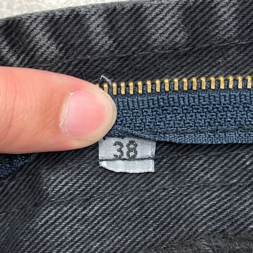 QUIKSILVER(クイックシルバー)のクイックシルバー Quiksilver デニム ショートパンツ 色落ち ロゴ 刺繍 サイズ：W41 ブラック古着 【中古】 メンズのスーツ(スラックス/スーツパンツ)の商品写真