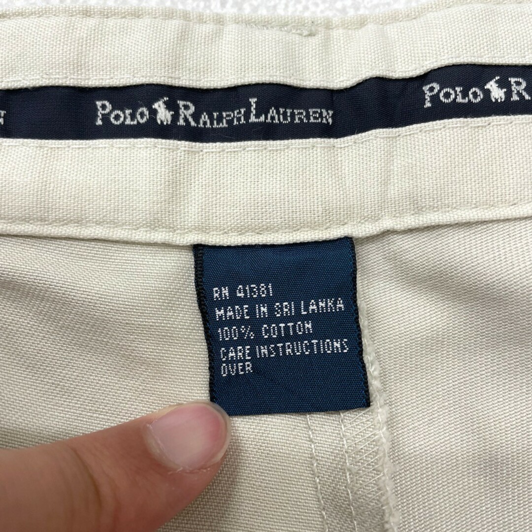 Ralph Lauren(ラルフローレン)のポロ ラルフローレン Polo Ralph Lauren チノパンツ ツータック サイズ：W36 L31.5 ライトベージュ 【中古】 メンズのスーツ(スラックス/スーツパンツ)の商品写真