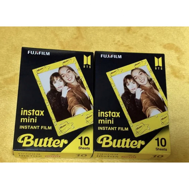 防弾少年団(BTS)(ボウダンショウネンダン)のチェキ フィルム  instax mini Butter BTS 2個セット スマホ/家電/カメラのカメラ(フィルムカメラ)の商品写真