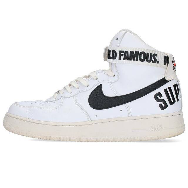 メンズナイキ ×シュプリーム SUPREME 14AW AIR FORCE 1 HIGH SUPREME SP 698696-100 エアフォース1ハイスニーカー メンズ 28cm