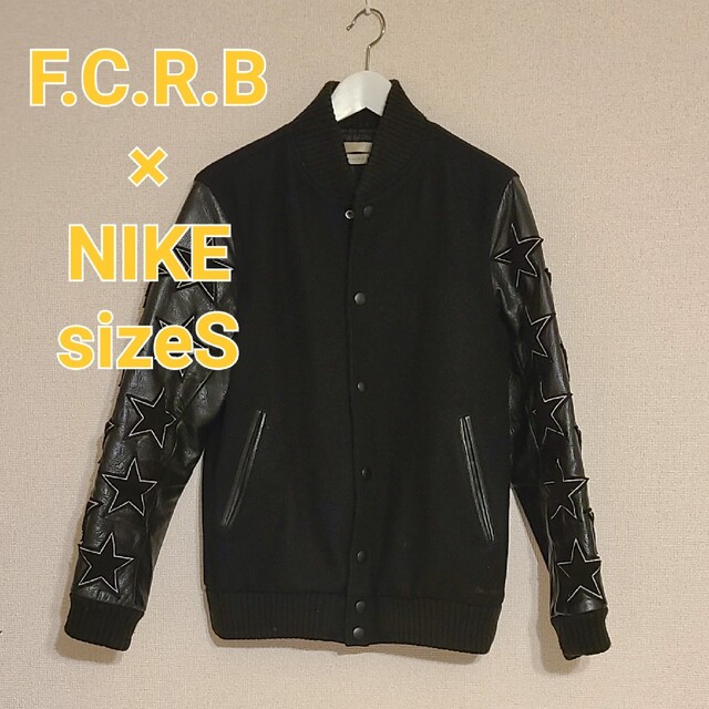 F.CR.B×NIKE スター袖レザースタジャン sizeS　ブラック