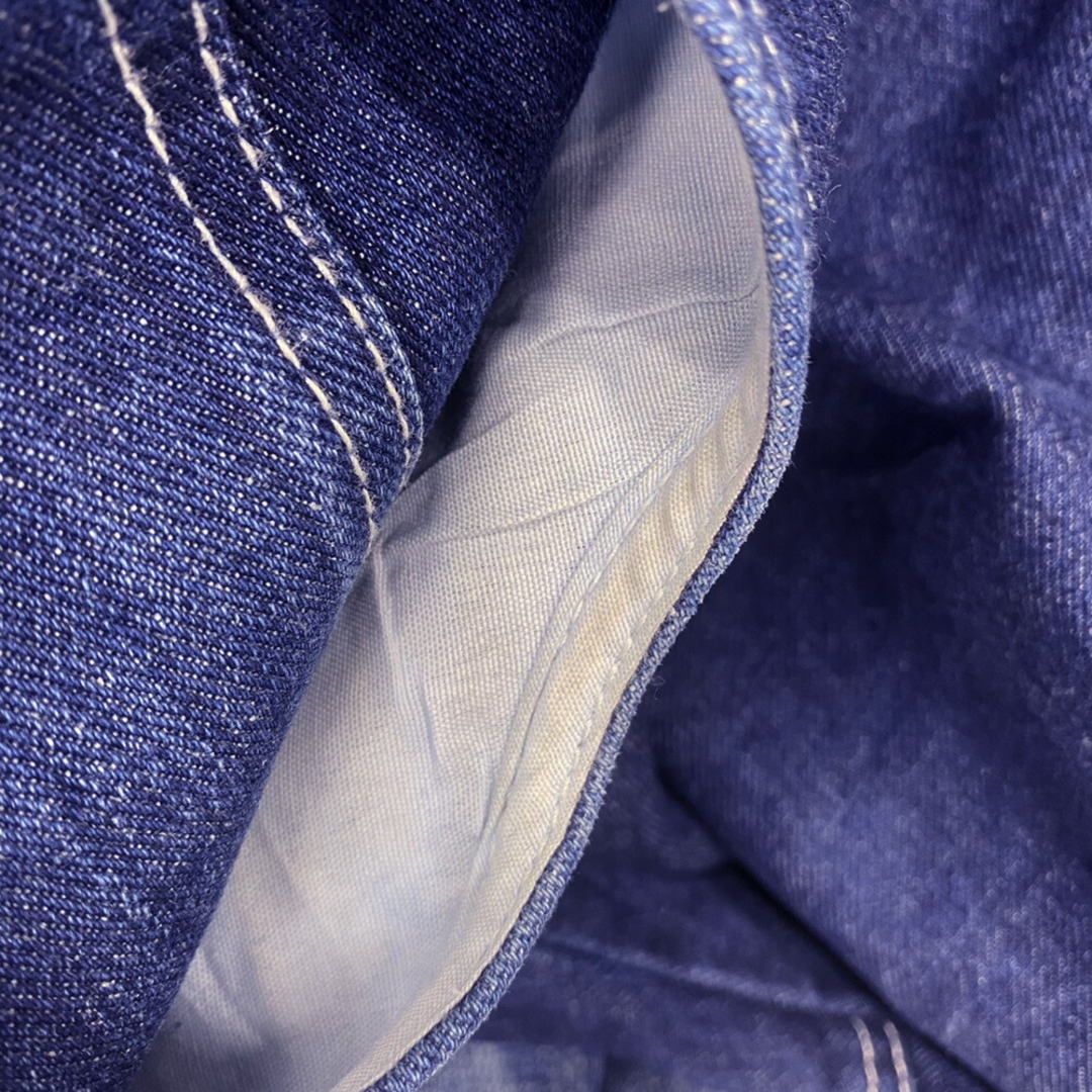 CROSS BALL デニム ショートパンツ 色落ち 刺繍 サイズ：W36 インディゴ 濃紺