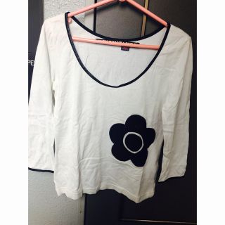 マリークワント(MARY QUANT)のマリークワント ホワイトディジィー七分袖Tシャツ(Tシャツ(長袖/七分))