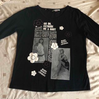 マリークワント(MARY QUANT)のマリークワント  ブラック七分袖Tシャツ(Tシャツ(長袖/七分))