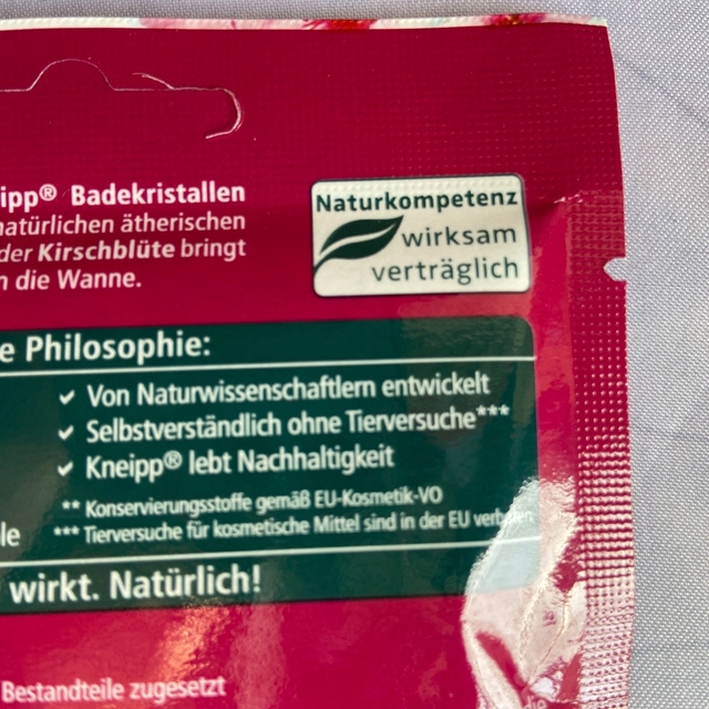 バスソルト60g クナイプ　ドイツみやげ コスメ/美容のボディケア(入浴剤/バスソルト)の商品写真