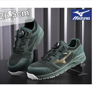 ミズノ(MIZUNO)の【新品再値引‼️】26.5cmミズノ安全靴ｸﾞﾘｰﾝ＆ｺﾞｰﾙﾄﾞ(スニーカー)