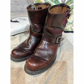 フライ(FRYE)のFRYE フライ　エンジニアブーツ　ダークレッド　古着(ブーツ)