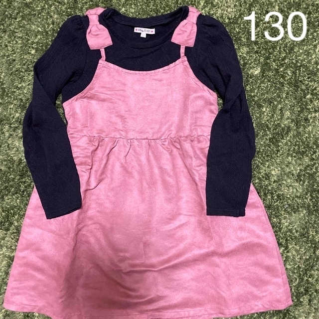 anyFAM(エニィファム)のスウェードライクワンピース キッズ/ベビー/マタニティのキッズ服女の子用(90cm~)(ワンピース)の商品写真