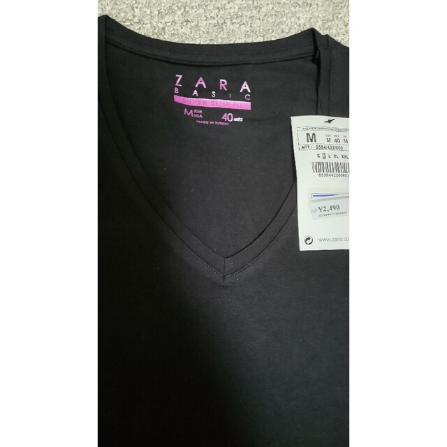 ZARA(ザラ)の未使用品 ZARA メンズ スーパースリム Tシャツ メンズのトップス(Tシャツ/カットソー(半袖/袖なし))の商品写真