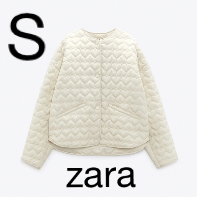 ZARA ハートキルティングジャケット　S