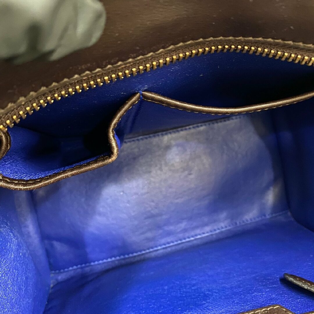 極 美品 CELINE セリーヌ ラゲージ マイクロ ショッパー スムース