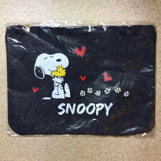 スヌーピー(SNOOPY)のSNOOPY🐾デニム風ジップポーチ🐾ビッグサイズ(キャラクターグッズ)