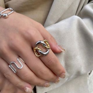 アリシアスタン(ALEXIA STAM)のContrast thick chain ring No.524(リング(指輪))