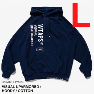 ダブルタップス(W)taps)の【ネイビー L】WTAPS VISUAL UPARMO HOODY COTTON(パーカー)