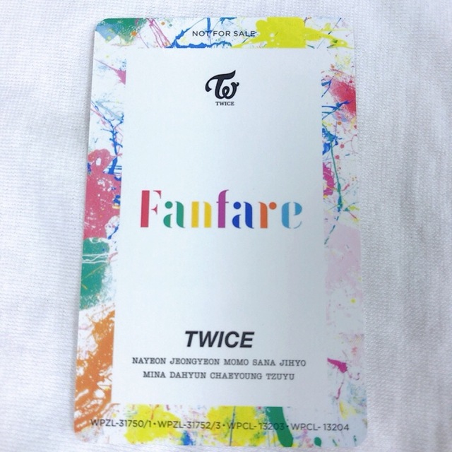 TWICE サナ fanfare トレカ ハイタッチ券