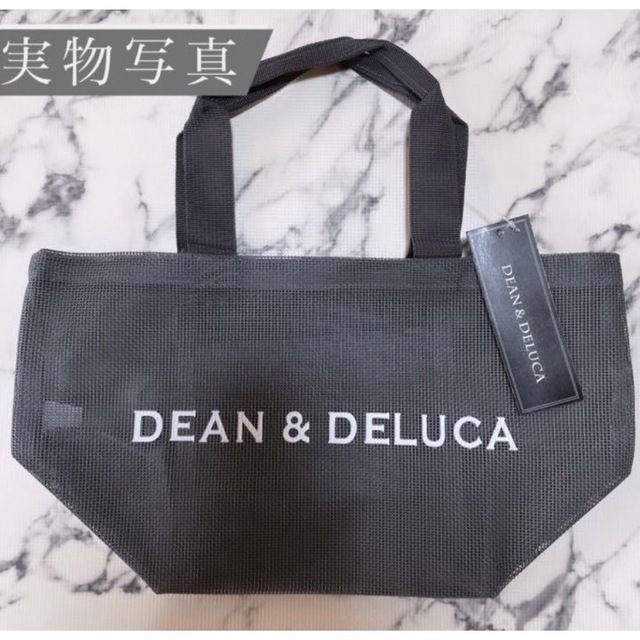 DEAN & DELUCA(ディーンアンドデルーカ)のdean＆deluca 　内ポケ付　トートバッグ　Sサイズ　グレー　メッシュ レディースのバッグ(トートバッグ)の商品写真