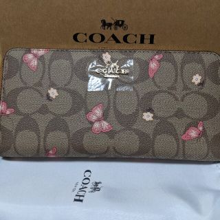 コーチ(COACH)のCOACH  長財布　シグネチャー　バタフライ(財布)