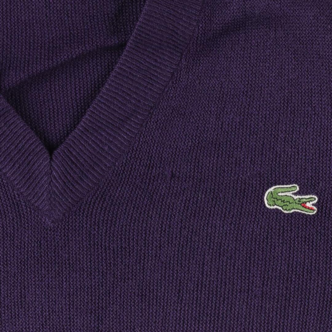 LACOSTE(ラコステ)の古着 70年代 ラコステ LACOSTE CHEMISE フレンチラコステ Vネック アクリルニットセーター スペイン製 メンズM ヴィンテージ /eaa314413 メンズのトップス(ニット/セーター)の商品写真