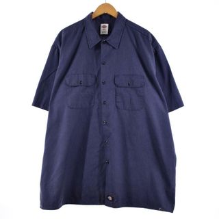 ディッキーズ(Dickies)の古着 ディッキーズ Dickies 半袖 ワークシャツ メンズXXL /eaa312535(シャツ)