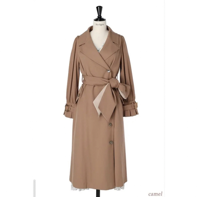 【Her lip to】 Beited Dress Trench Coat