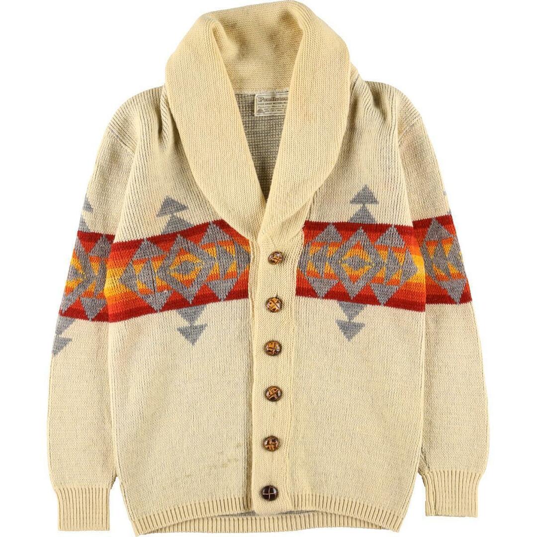 80年代 ペンドルトン PENDLETON ネイティブ柄 ショールカラー ウール ...