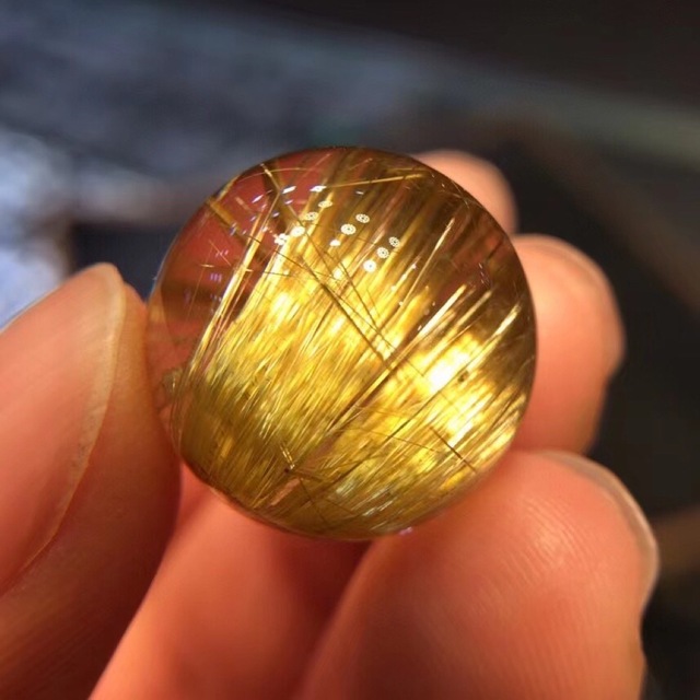 ⭐︎【天然】タイチンクオーツ 丸玉 17.3mm-