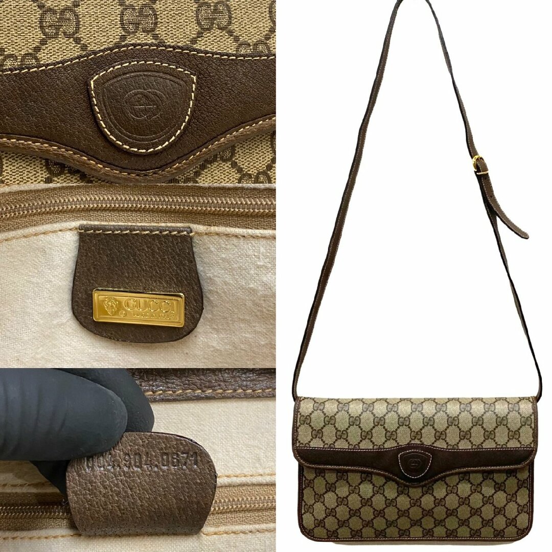 極 美品 GUCCI オールド グッチ 2way ショルダー バッグ クラッチ