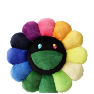 メディコムトイ(MEDICOM TOY)の村上隆　Flower Cushion / Rainbow&Black(60cm)(クッション)