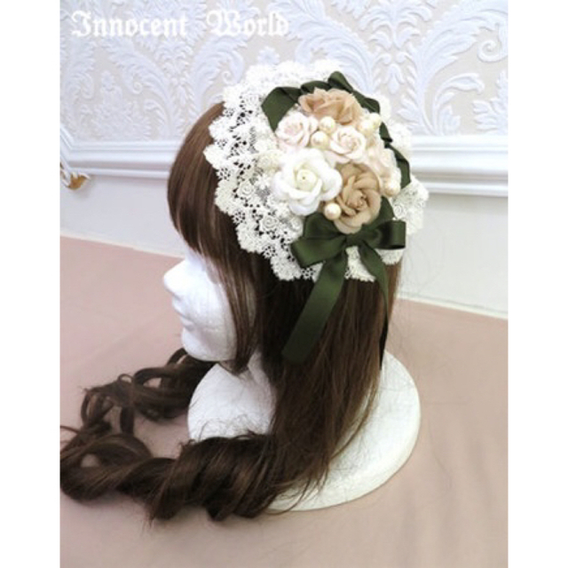 Innocent World(イノセントワールド)のイノセントワールド　アドリーヌ丸型コーム　 生成×ショコラ レディースのヘアアクセサリー(バレッタ/ヘアクリップ)の商品写真