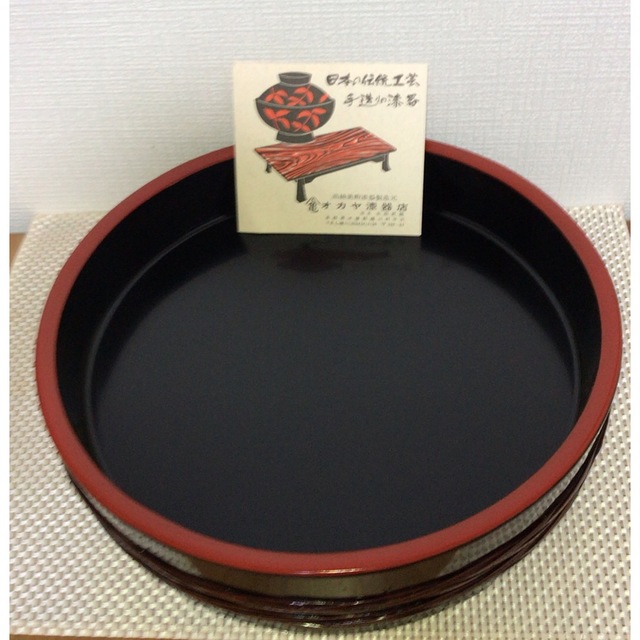 [新品未使用]  特選　伝統工芸　木曽の漆器　寿司桶