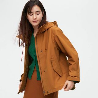 ユニクロ(UNIQLO)のユニクロ　コットンブレンドパーカ　オレンジ　M(ブルゾン)