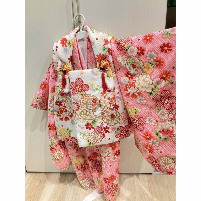 短時間着用❣️七五三　３歳着物セット キッズ/ベビー/マタニティのキッズ服女の子用(90cm~)(和服/着物)の商品写真