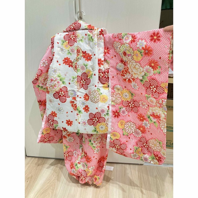 短時間着用❣️七五三　３歳着物セット キッズ/ベビー/マタニティのキッズ服女の子用(90cm~)(和服/着物)の商品写真