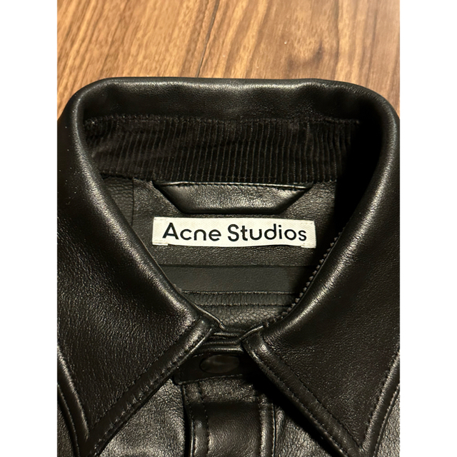 新品】20AW ACNE STUDIOS レザートラッカージャケット 黒 - agedor.ma
