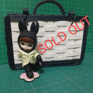 タカラトミー(Takara Tomy)のBlythe Belleブライスベル（バニーブラック）＆トランクバスケット(キャラクターグッズ)