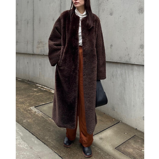 CLANE ミックスファーコクーンコート 100%正規品 19000円 www