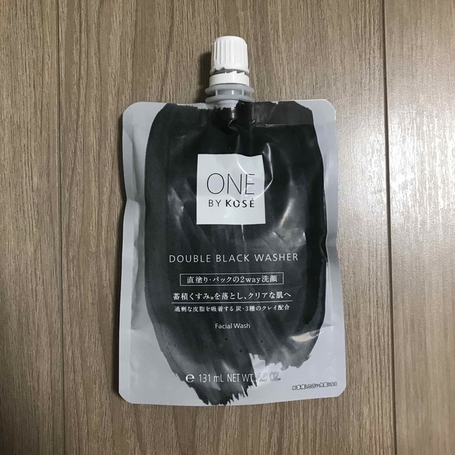 KOSE(コーセー)のONE BY KOSE ダブル ブラック ウォッシャー(140g) コスメ/美容のスキンケア/基礎化粧品(洗顔料)の商品写真
