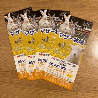 マザー牧場　入場ご招待券　4枚(動物園)
