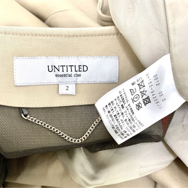 UNTITLED(アンタイトル)の【美品✨】定価50,000円❤️アンタイトル✨サイズ2（M）スプリングコート✨ レディースのジャケット/アウター(スプリングコート)の商品写真